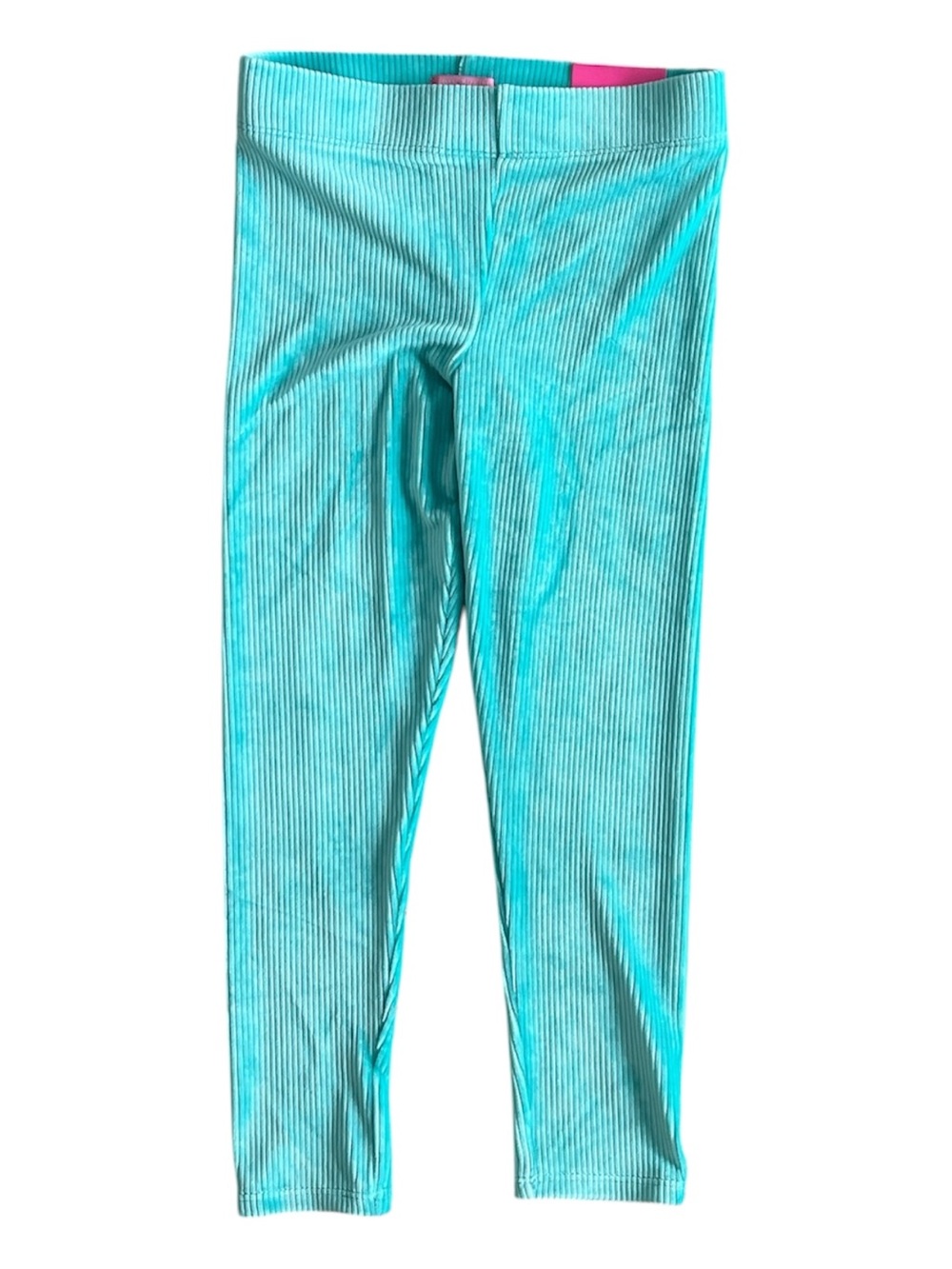 Isaac Mizrahi Kids Turquoise Ribbed Leggings Size 5/6
